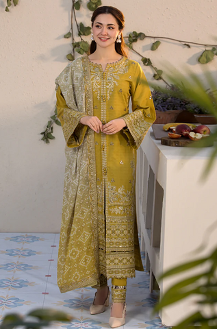 Laam - Winter 3PC Dhanak Embroidered Suit- Laam - Winter 3PC Dhanak Embroidered Suit-