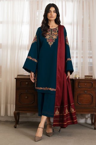 EMBROIDERED DHANAK UNSTICED 3 PIECE EMBROIDERED DHANAK UNSTICED 3 PIECE