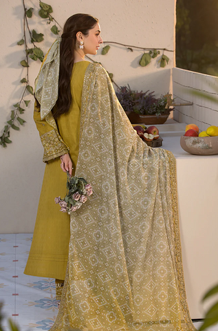 Laam - Winter 3PC Dhanak Embroidered Suit- Laam - Winter 3PC Dhanak Embroidered Suit-