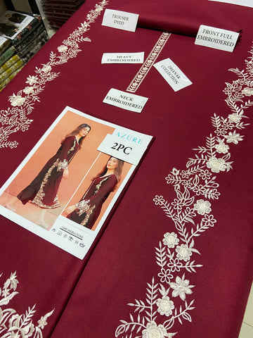 AZURE - 2 PIECE UNSTICED IN DHANAK AZURE - 2 PIECE UNSTICED IN DHANAK