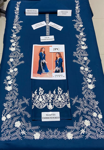 AZURE - 2 PIECE UNSTICED IN DHANAK AZURE - 2 PIECE UNSTICED IN DHANAK