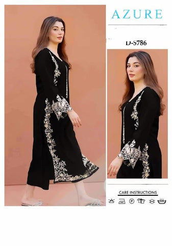 AZURE - 2 PIECE UNSTICED IN DHANAK AZURE - 2 PIECE UNSTICED IN DHANAK