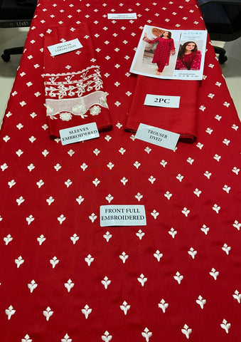 AZURE - 2 PIECE UNSTICED IN DHANAK AZURE - 2 PIECE UNSTICED IN DHANAK