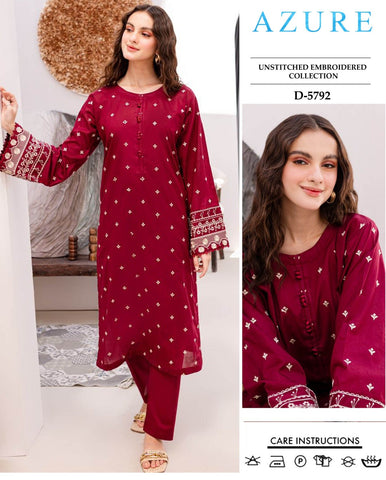 AZURE - 2 PIECE UNSTICED IN DHANAK AZURE - 2 PIECE UNSTICED IN DHANAK