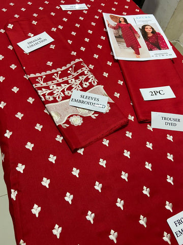 AZURE - 2 PIECE UNSTICED IN DHANAK AZURE - 2 PIECE UNSTICED IN DHANAK