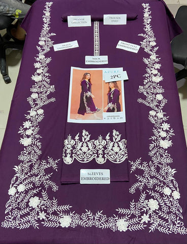 AZURE - 2 PIECE UNSTICED IN DHANAK AZURE - 2 PIECE UNSTICED IN DHANAK