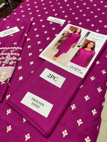 AZURE - 2 PIECE UNSTICED IN DHANAK AZURE - 2 PIECE UNSTICED IN DHANAK