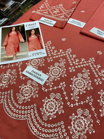 LIBAAS - 2 PIECE UNSTICED IN DHANAK LIBAAS - 2 PIECE UNSTICED IN DHANAK