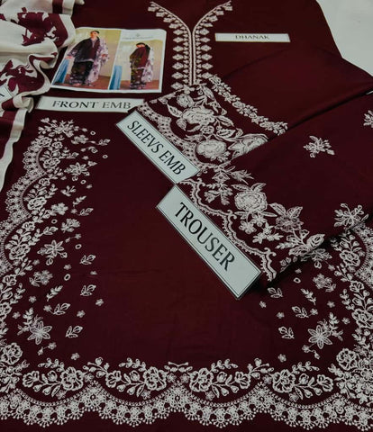 ZARA SHAHJAHAN  Dhanak Embroidered 3 Piece | AS-19 ZARA SHAHJAHAN  Dhanak Embroidered 3 Piece | AS-19