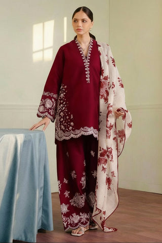 ZARA SHAHJAHAN  Dhanak Embroidered 3 Piece | AS-19 ZARA SHAHJAHAN  Dhanak Embroidered 3 Piece | AS-19