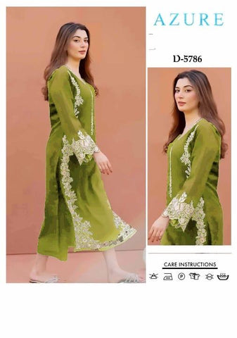 AZURE - 2 PIECE UNSTICED IN DHANAK AZURE - 2 PIECE UNSTICED IN DHANAK