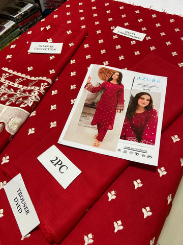 AZURE - 2 PIECE UNSTICED IN DHANAK AZURE - 2 PIECE UNSTICED IN DHANAK