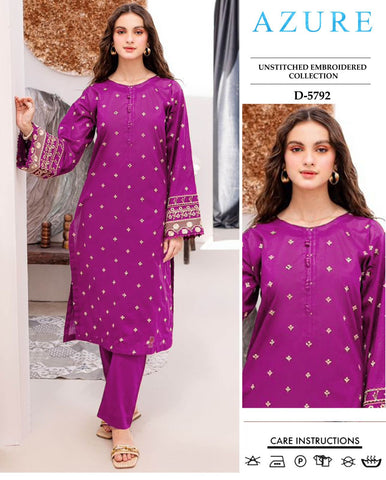 AZURE - 2 PIECE UNSTICED IN DHANAK AZURE - 2 PIECE UNSTICED IN DHANAK