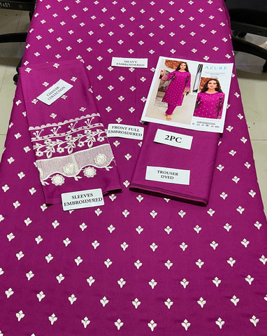 AZURE - 2 PIECE UNSTICED IN DHANAK AZURE - 2 PIECE UNSTICED IN DHANAK