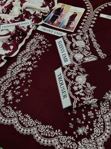 ZARA SHAHJAHAN  Dhanak Embroidered 3 Piece | AS-19 ZARA SHAHJAHAN  Dhanak Embroidered 3 Piece | AS-19