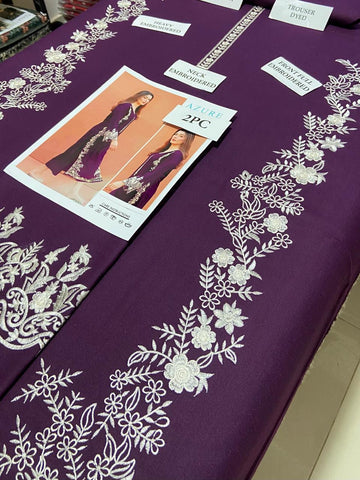 AZURE - 2 PIECE UNSTICED IN DHANAK AZURE - 2 PIECE UNSTICED IN DHANAK