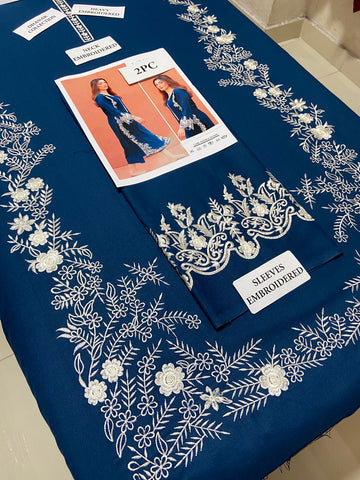 AZURE - 2 PIECE UNSTICED IN DHANAK AZURE - 2 PIECE UNSTICED IN DHANAK