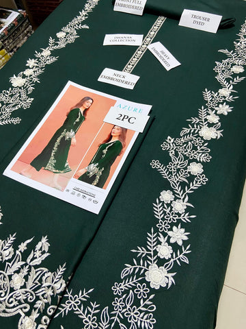 AZURE - 2 PIECE UNSTICED IN DHANAK AZURE - 2 PIECE UNSTICED IN DHANAK