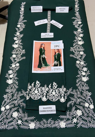 AZURE - 2 PIECE UNSTICED IN DHANAK AZURE - 2 PIECE UNSTICED IN DHANAK