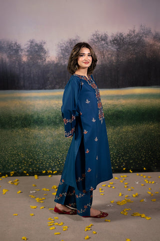 LEENA 2 PIECE UNSTICED IN DHANAK FT-02