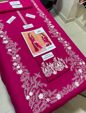 AZURE - 2 PIECE UNSTICED IN DHANAK