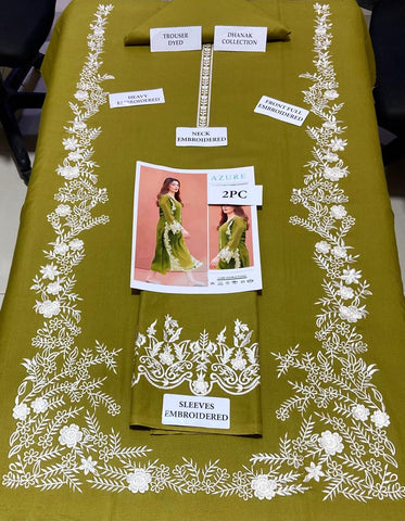 AZURE - 2 PIECE UNSTICED IN DHANAK