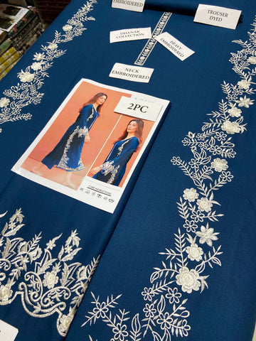 AZURE - 2 PIECE UNSTICED IN DHANAK